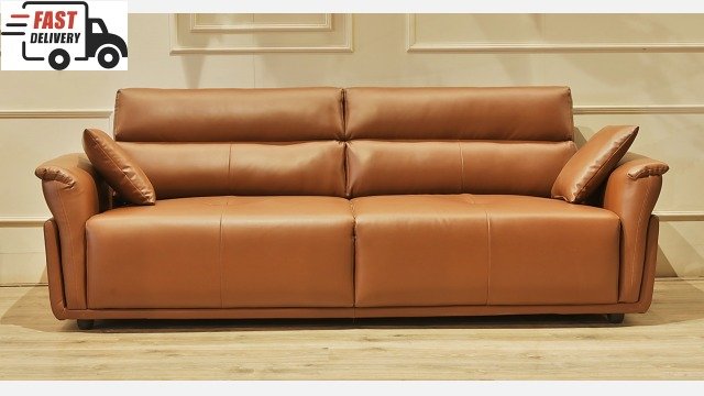 Nairobi 3-seater leatherette sofa with tufted backrest, comfort-focused design.